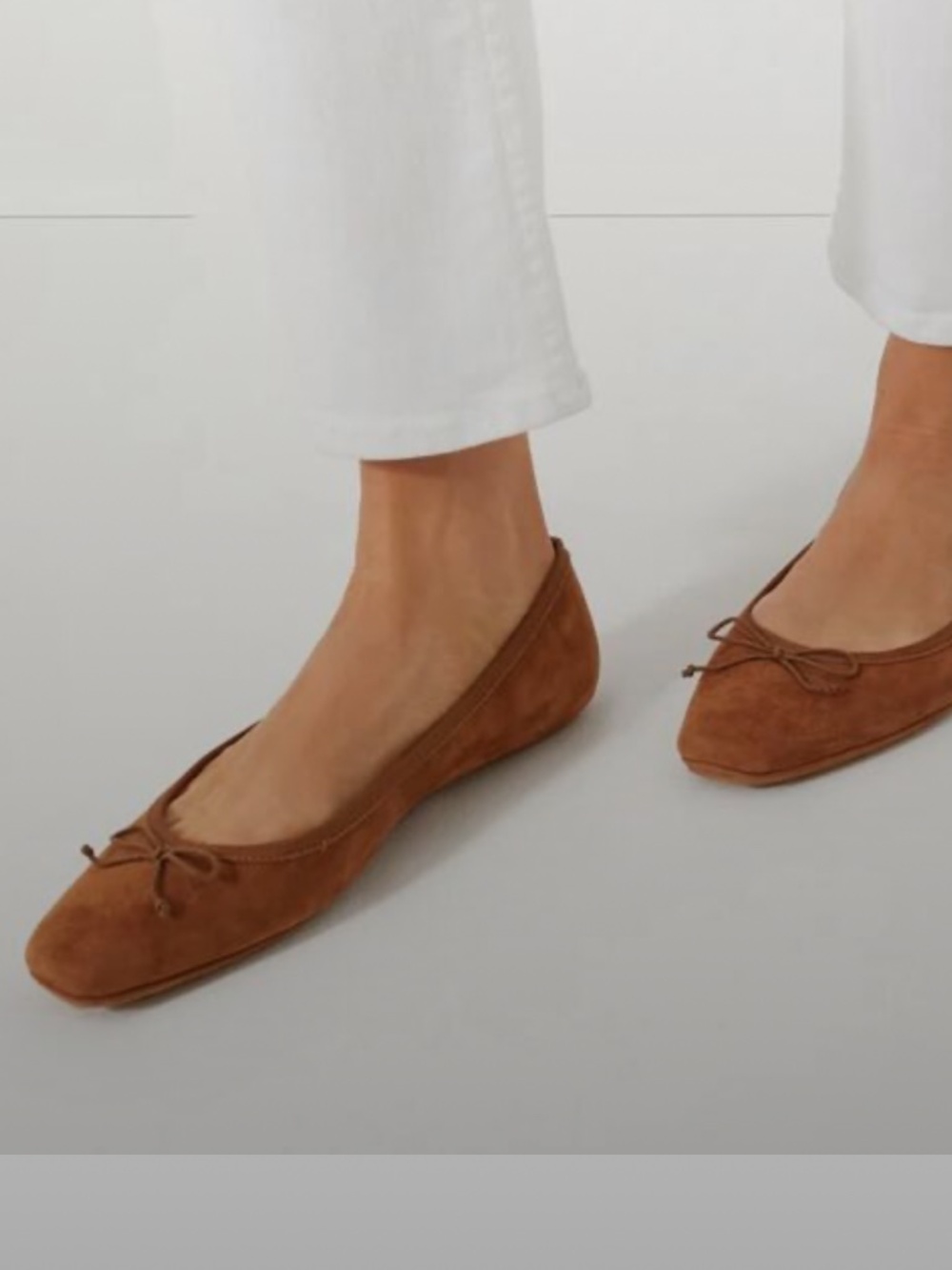 Veronica Beard Beatrix Suede Bow Ballerina Flats